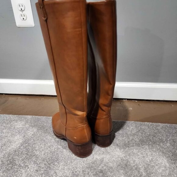 Marc Fisher Cognac‎ Leather Riding Boots - Picture 3 of 5